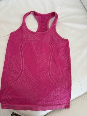 Lululemon racer back tank pink 6